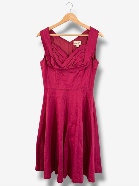 Lindy Bop Dresses & Skirts - Lindy Bop Ophelia Dress Size US 8 Red Fit & Flare Retro Pinup 50s 60s Rockabilly